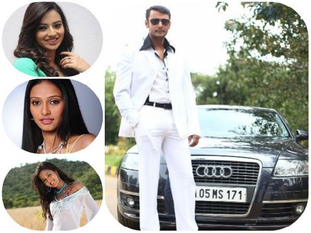 Darshan Lucky To Romance Three Heroines In Viraat!