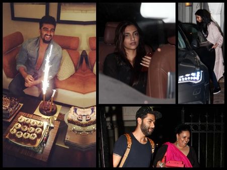 Pics: Sonam Kapoor Surprises Arjun With Midnight B'Day Celebrations
