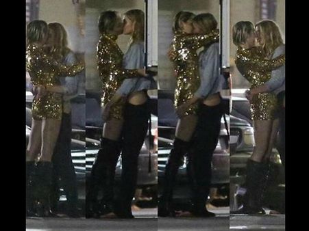 Miley Cyrus & Her GF, Stella Maxwell Share PDA On The Streets!