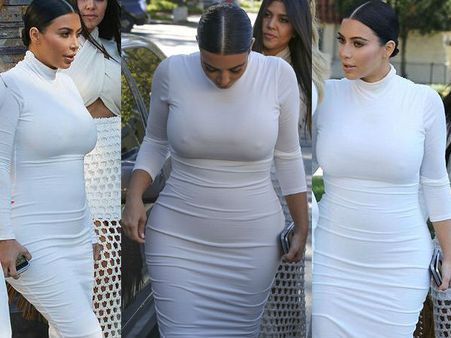 Kim Kardashian's White Dress Just Flaunted Her Assets!