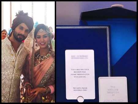 Revealed Shahid Kapoor-Mira Rajput Mumbai Reception Card