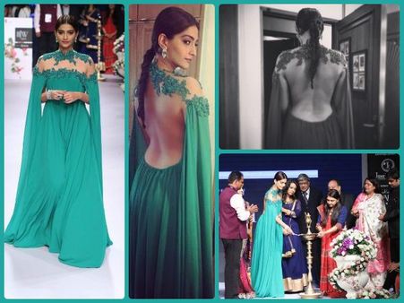 IIJW 2015: Hot Sonam Kapoor Bares Her Back At The Inauguration