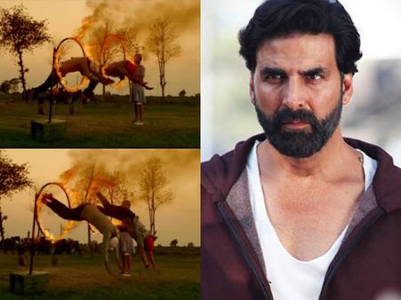 OMG! When Akshay Kumar's Leg Caught Fire And He Acted Like A Real Khiladi!