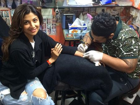 Pics: Shilpa Shetty Surprises Hubby Raj Kundra, With Her First Tattoo!