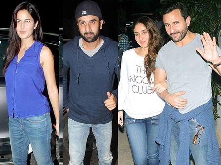 Family Bonding? Ranbir Kapoor-Katrina Kaif Spotted With Kareena Kapoor-Saif At Phantom Screening