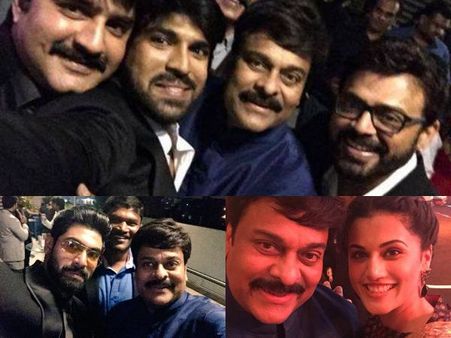 Selfie Spree At Chiranjeevi 60th Birthday Bash