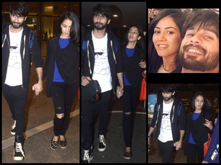 Spotted: Shahid Kapoor-Mira Rajput Return From Honeymoon