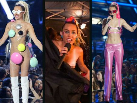 MTV VMAs 2015: Host Miley Cyrus' Nip Slip & Insane Outfits
