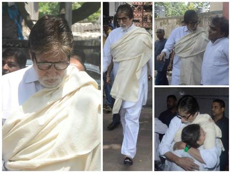 Amitabh Bachchan, Anil Kapoor & Celebs At Aadesh Shrivastava's Funeral