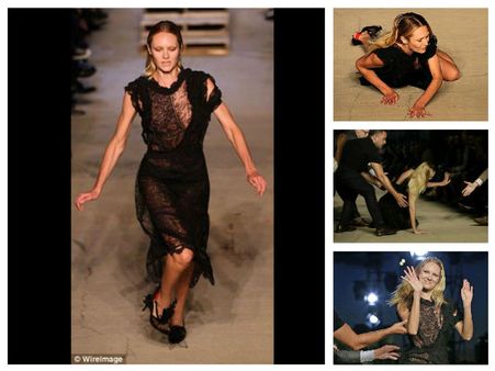 Oops! Candice Swanepoel Falls On Stage At NYFW's Givenchy Show