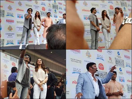 Pics: Ranveer Singh Sings For Deepika Padukone At Bajirao Mastani Song Launch