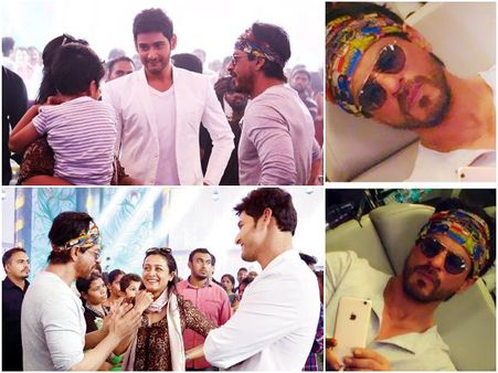 Pics Of Shahrukh Khan Bonding With Mahesh Babu In Hyderabad During Dilwale Shooting