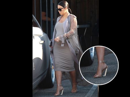 Pregnant Kim Kardashian Almost Breaks Heels, Craving For Cheetos