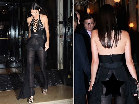 Kendall Jenner Flashes Derriere In See-Through Jumpsuit