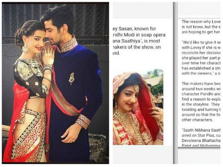 Saath Nibhana Saathiya’s Paridhi Aka Lovey Sasan’s Message For Her Fans
