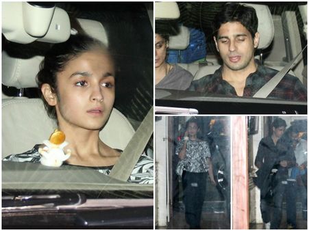Alia Bhatt Surprises Sidharth Malhotra With A Late Night Visit [PICS]