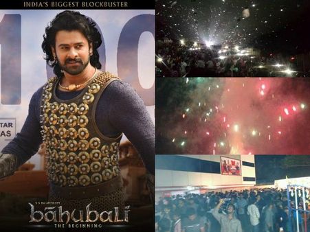 PHOTOS & VIDEOS: Baahubali Completes 100 Days, Fans Hungama And Celebrations