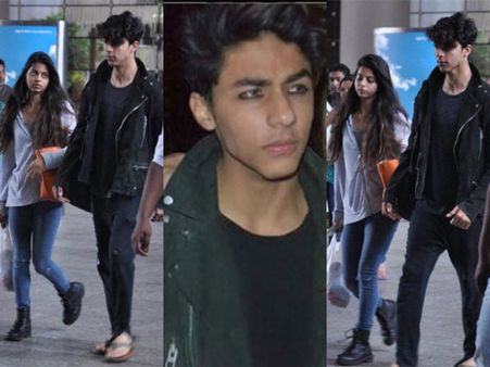 SRK's Son Aryan Khan Spotted With Sister Suhana, Looks Too Hot In New Look! [PICS]
