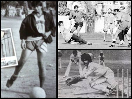 VINTAGE PICS: Shahrukh Khan Playing Football With Kapil Dev