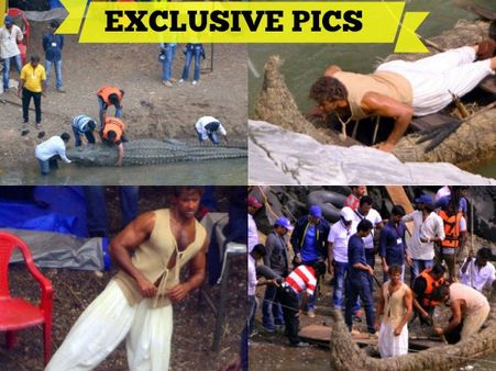 DAMN HOT PICS: Hrithik Roshan Shoots 'Crocodile Sequence' For Mohenjo Daro!