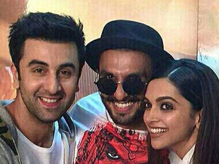 TOO MUCH TO HANDLE! Ranveer-Deepika-Ranbir Spend The Day Together! (Pics)