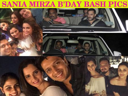 IN PICS! Salman, Parineeti, Riteish, Genelia, Farah & Other Celebs At Sania Mirza's Birthday Bash!