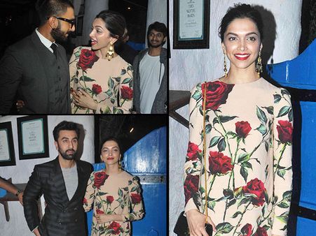 HOT PARTY PICTURES: Deepika Padukone Celebrates Tamasha Success With Ranbir Kapoor & Ranveer Singh