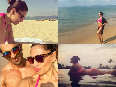 HOT PICS! Bipasha Basu Welcomes The New Year In A Bikini With Her Lover, Karan Singh Grover