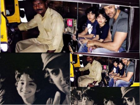 After Salman Khan, Now Hrithik Roshan Takes An Auto Ride Back Home With His Sons!