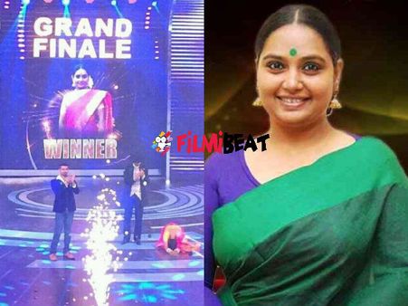 BIGG BOSS 3 : Shruthi Bags The Winner Trophy!