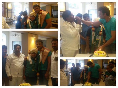 PICS: Darshan Celebrates Birthday With Producer Sandesh Nagaraj!
