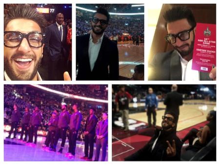 NBA ALL STAR 2016! Ranveer Singh Chills With Michael Jordon, Ludacris And Ne-Yo At The Game