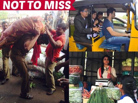 PICS: Rana Daggubati, Akhil Akkineni And Rakul Preet Singh Clicked Doing Odd Jobs