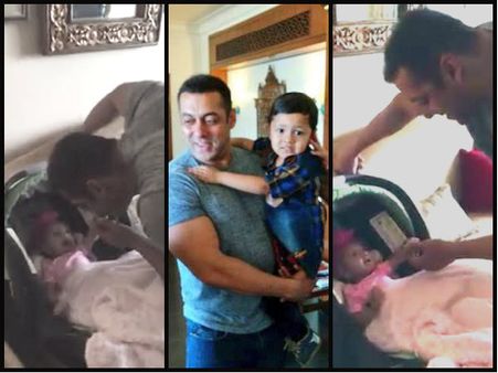 WHAT DID I JUST SEE! Salman Khan Playing With Babies; Looks Extremely Happy!