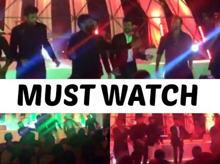 VIDEO: 'Gang Leader' Chiranjeevi Dancing With Ram Charan, Allu Arjun & Other Mega Heroes