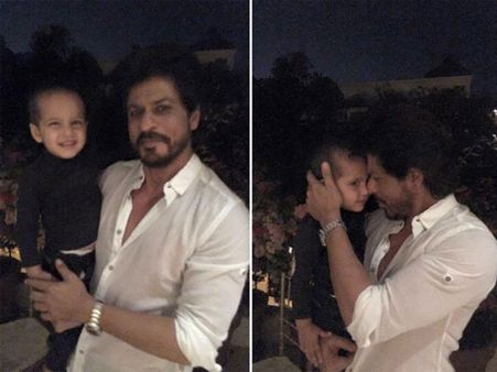 Most Adorable Picture Ever! Shahrukh Khan Poses With Yusuf Pathan’s 2-Year-Old Son Ayaan