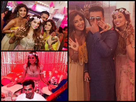 Inside Photos Of Bipasha Basu's Mehendi Ceremony; Shilpa Shetty & Others Spotted At The Venue!