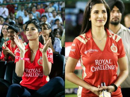 Red Hot Pictures Of Katrina Kaif Sporting RCB T-shirts!