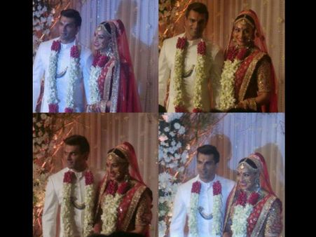Officially Married Now! Bipasha Basu & Karan Singh Grover Exchange Garlands (See Pictures)