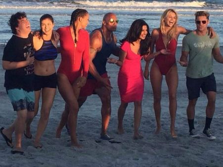 Woah! Priyanka Chopra & Dwayne Johnson Spotted On The Sets Of Baywatch [Photos]
