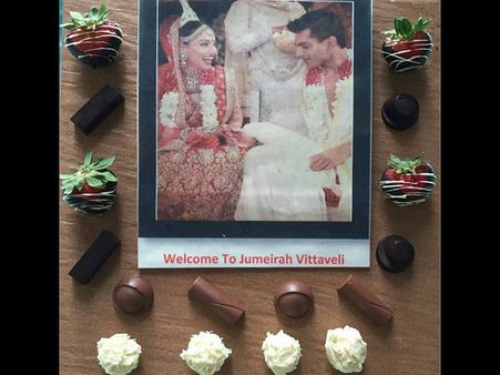 Aww! Bipasha Basu & Karan Singh Grover Get The Most Romantic Welcome Cake On Their Honeymoon!