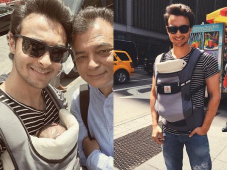 Cute Pictures Of Baby Ahil In New York City With His Parents & Grandparents!