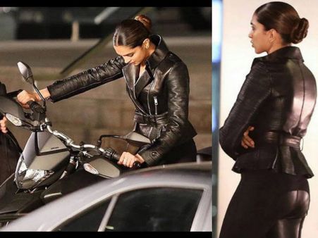 New Set Of Pictures! Deepika Padukone Flaunts Her Sculpted Body In A Tight Black Outfit!