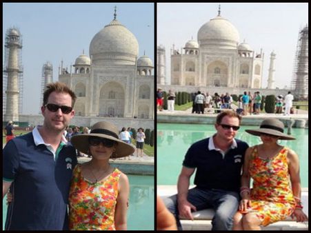 Beautiful Pictures! Newly-weds Preity Zinta & Gene Goodenough Spotted At The Taj Mahal!