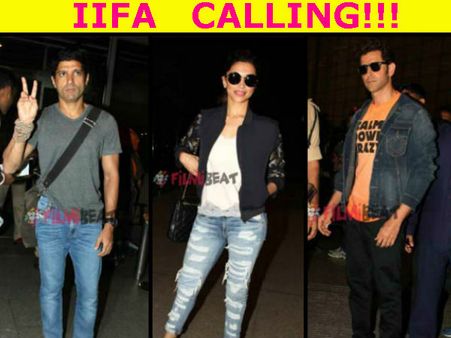 IIFA Calling! Deepika Padukone, Hrithik Roshan, Farhan Akhtar & Others Spotted At Mumbai Airport!