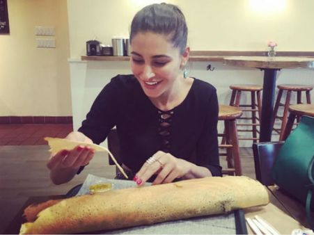 Nargis Fakhri Eats A Super Sized Masala Dosa & Misses India A Lot!