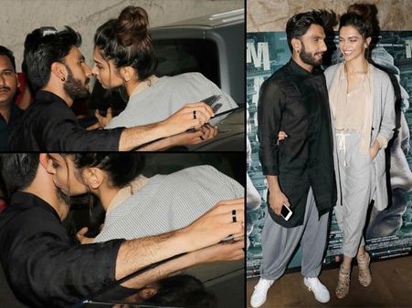 UNBELIEVABLE! Deepika Padukone KISSES Ranveer Singh In Front Of The Cameras