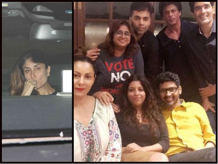 Exclusive Pics! Pregnant Kareena Kapoor, Shahrukh & Gauri Khan Spotted Partying With Manish Malhotra