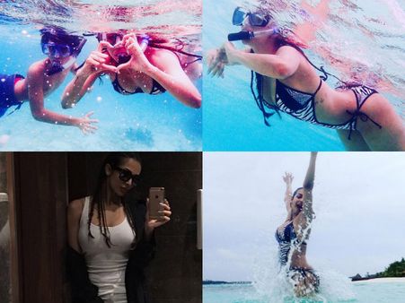 Pictures! The Super Hot Malaika Arora Khan Holidays In Maldives