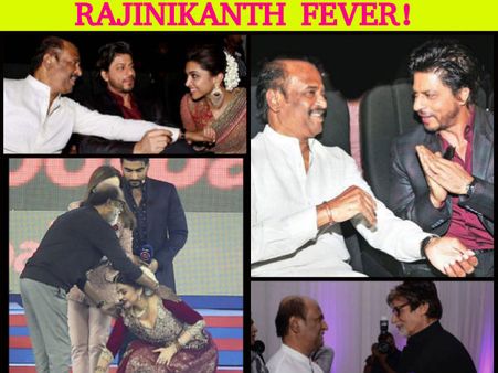25 Epic Pictures! SRK, Aishwarya, Deepika & Other B-town Stars With The KABALI Aka RAJINIKANTH!